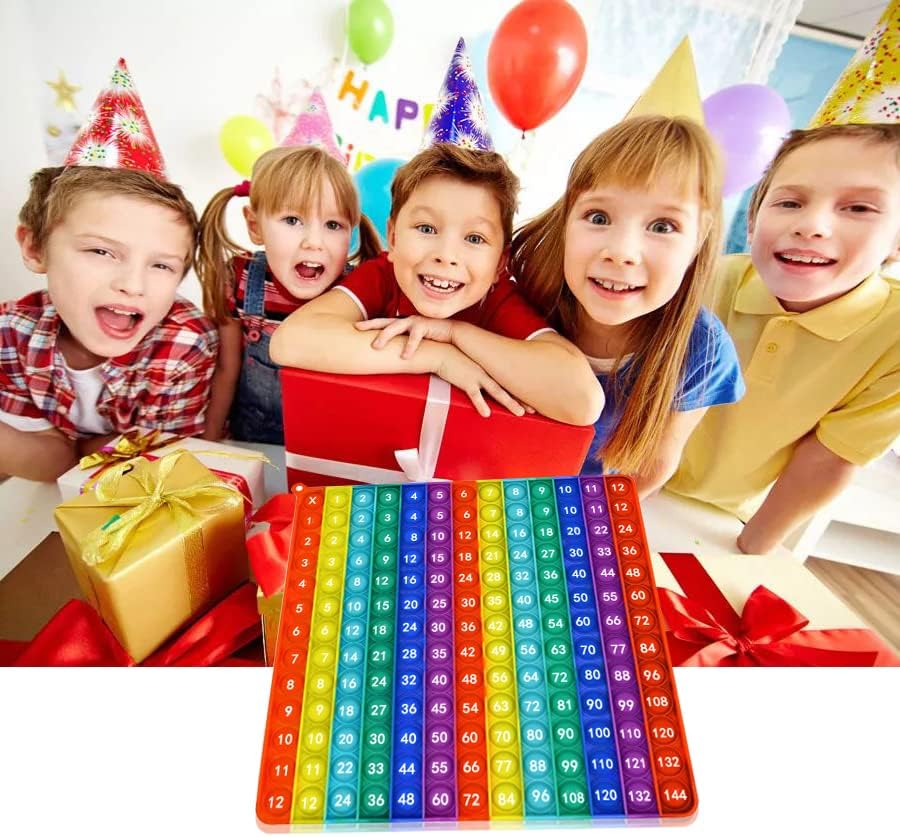 AK-SHIP Multiplication Game Table Bubble Toys Relieve Stress and Anxiety ，Education Various Teaching Operations (Multiplication Table 12*12)