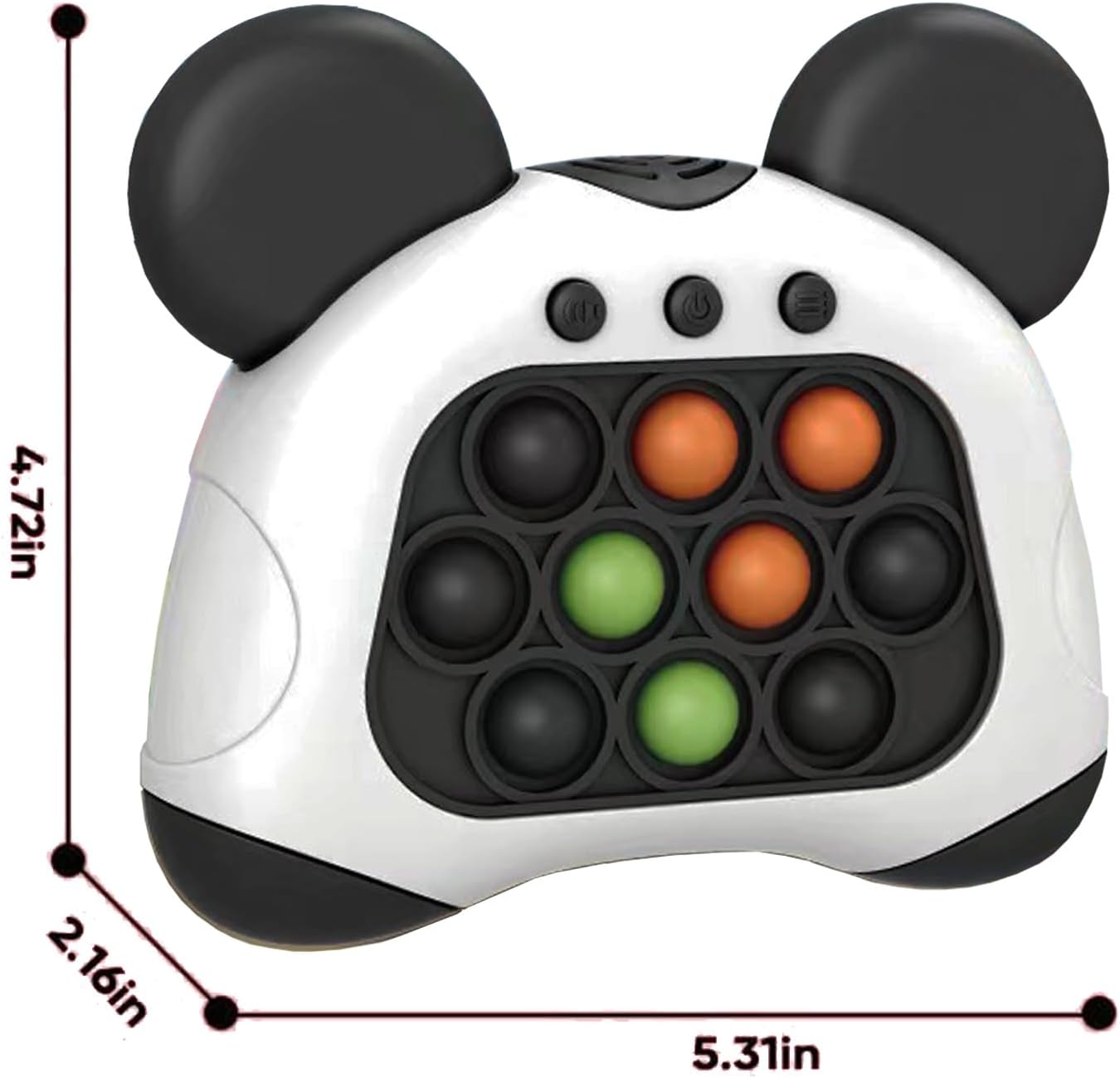 Fast Push Bubble Game for Kids & Adults, Quick Push Pop Toys with Sound & Light, Pop Sensory Fidget Toy for Kids 8-12, Brithday for 5 6 7 8 9 & Up Boys Girls (Panda-White)