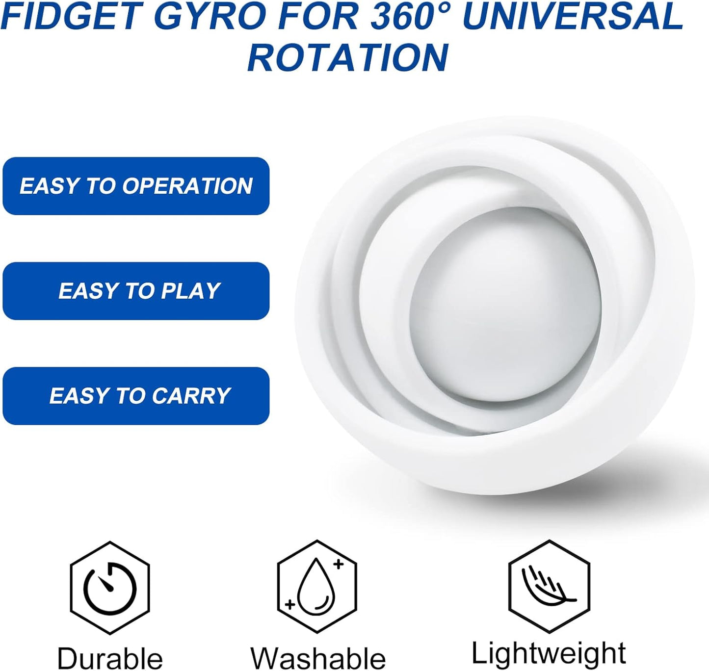 Fidget Toys for Kids, Fidget Gyro for Adults, Gifts for Boys Girls Teens Kids Christmas New Year Valentine's Day, ADHD Autism Stress Relief Finger Toys Classroom