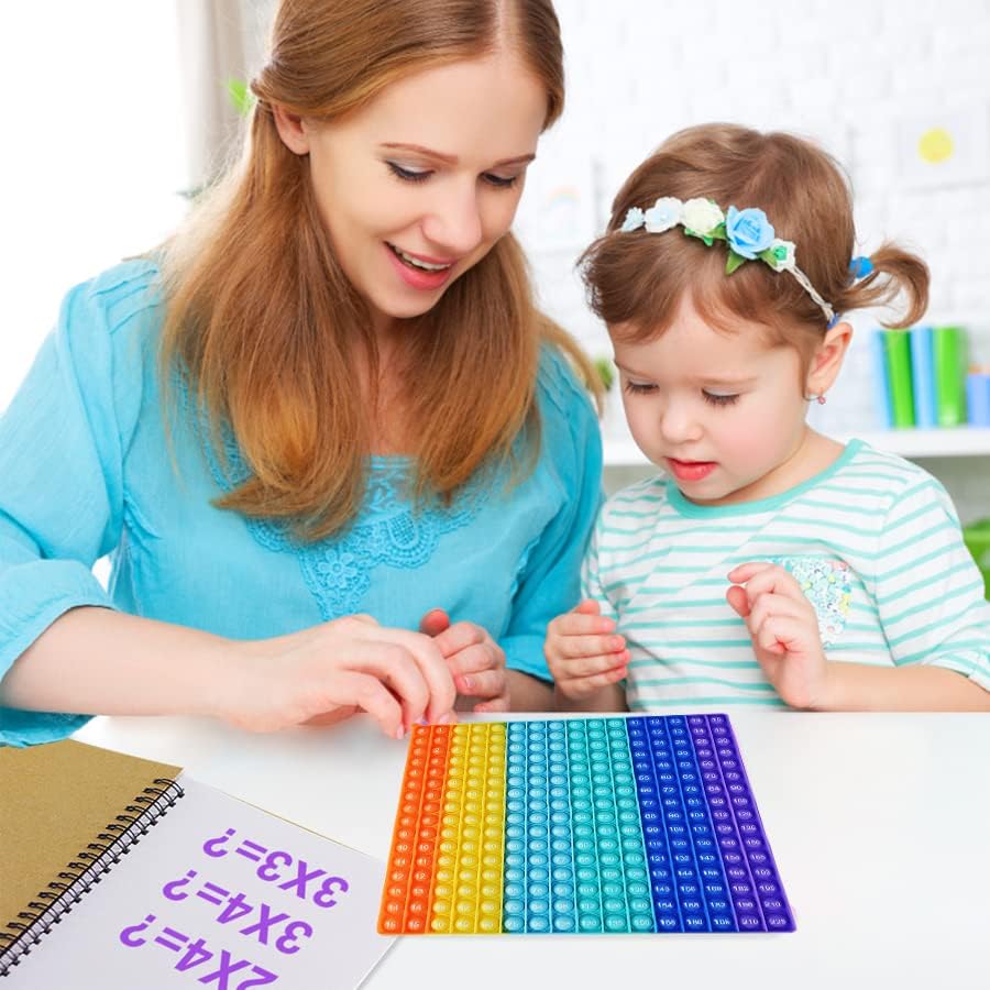 Multiplication Game Sheet DK-SIMINA Pop It Multiplication Fidget Math Toy 15x15 Multiplication Game P0PP Fidgety Toy Bubble Pressure Relief Fidgety Game Multiplication Learn Math Manipulation