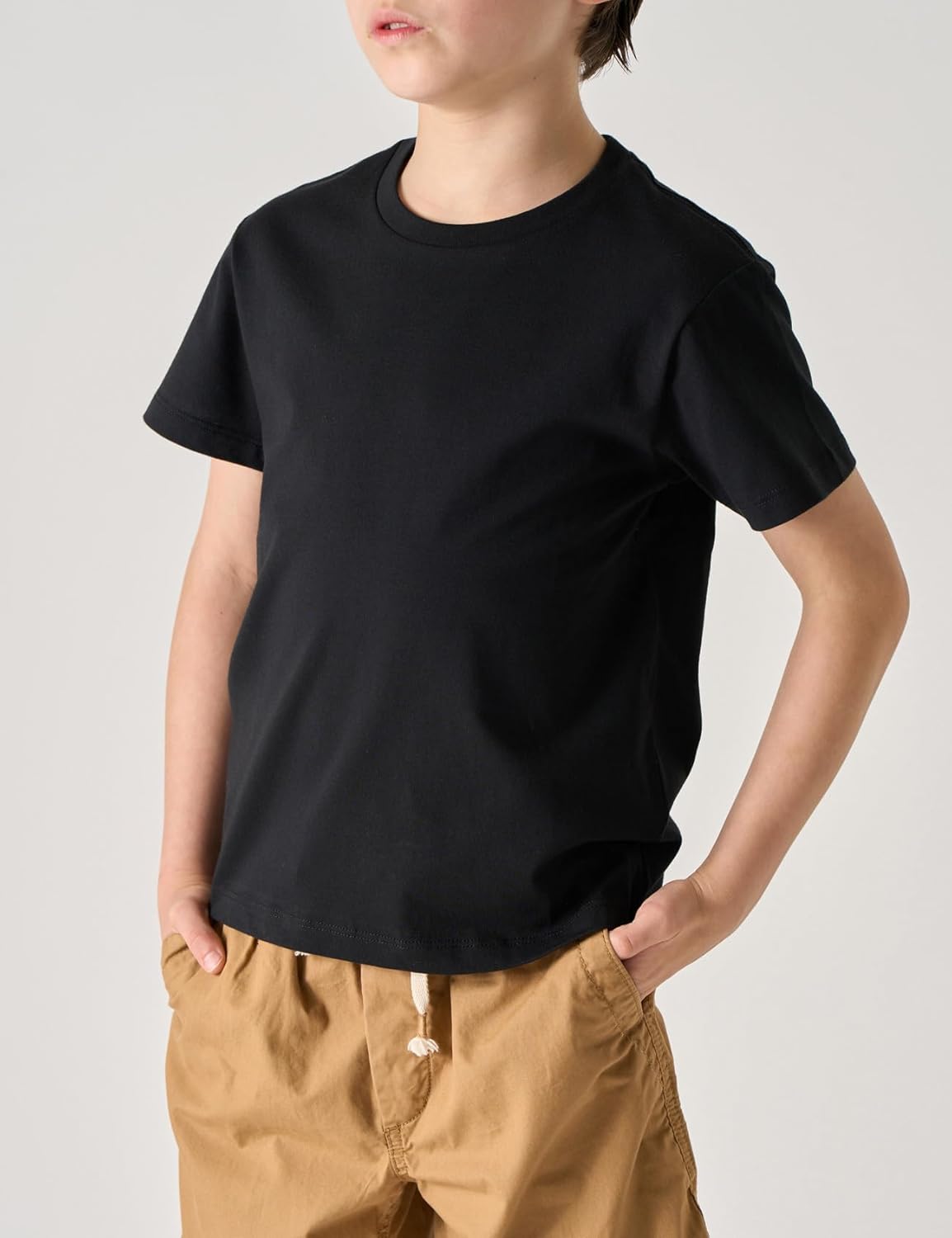 LAPASA Kids T-Shirts Short Sleeve (4 Pack) 100% Cotton Plain Top Tees Boy & Girl Unisex Toddler Children Tie Dye Summer K01