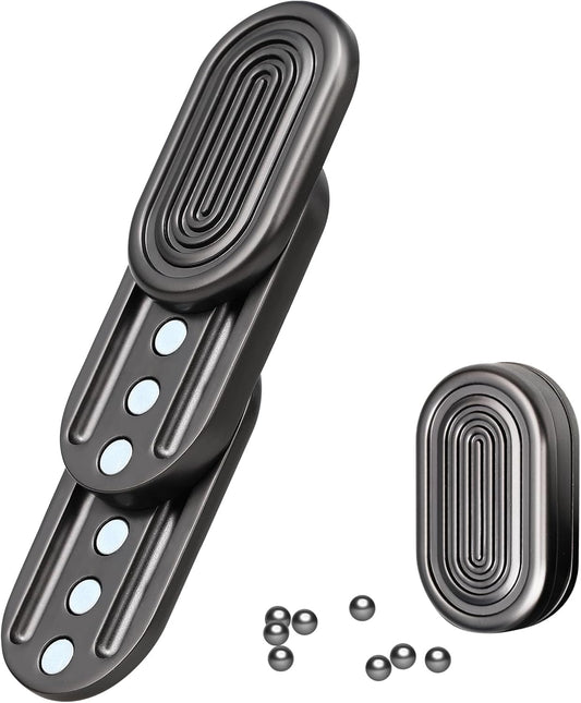 Fidget Slider, Metal Fidget Toy, 3-layer Magnetic Push Card & Clicker, ADHD Fidget Toys Adults, EDC Fidget Toy for Anxiety and Stress, Cool Office Gadgets for Men, Magnet Desk Fidgets for Teens