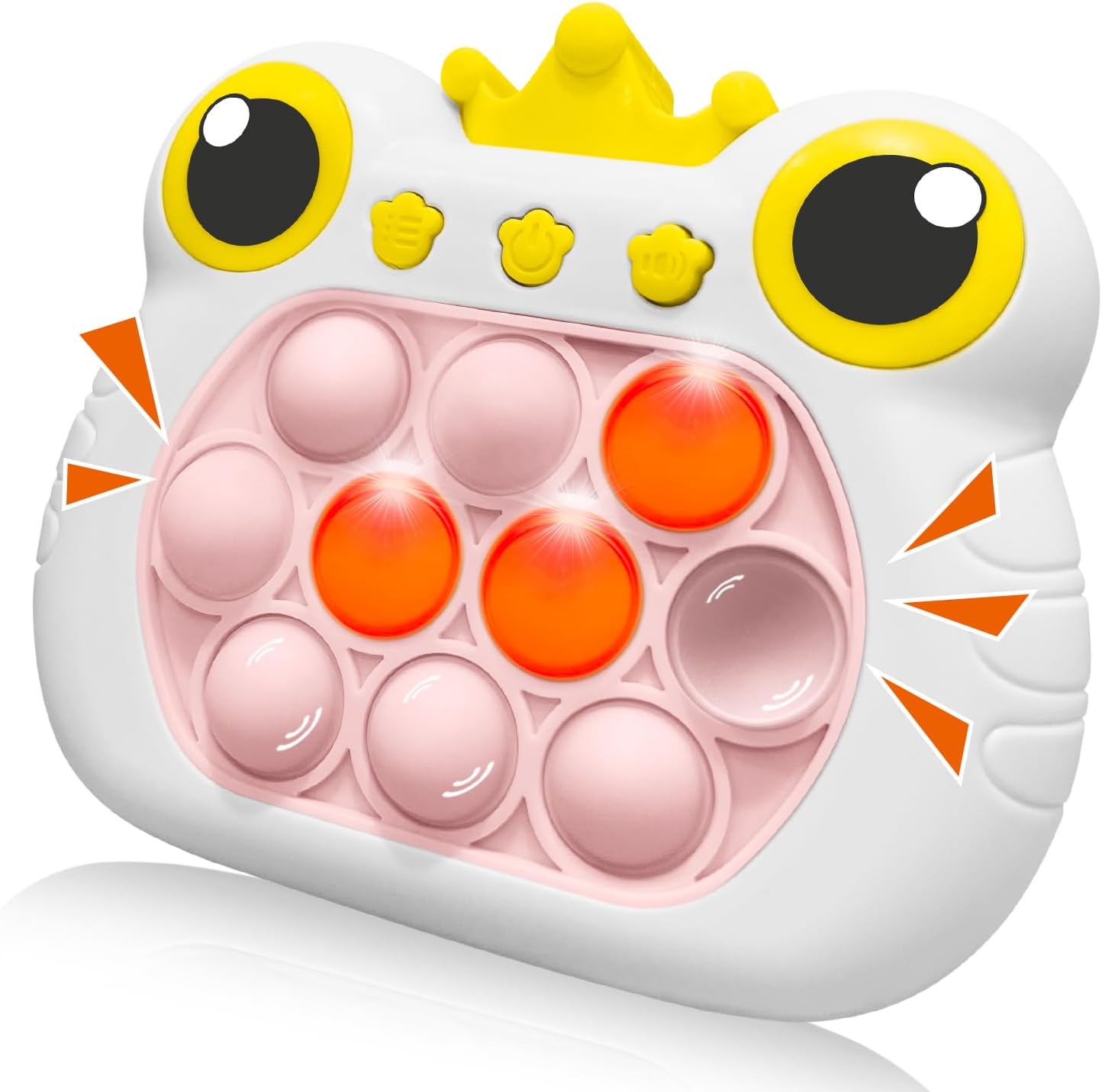 Pop Fidget Toys, Quick Push Pop Pro Light Up Game, Bubble Pop Fidget Game Controller Handheld Travel Game Toys for Kids 3-12 Years Old Stress Relief Decompression Push Puzzle Game Console Toys