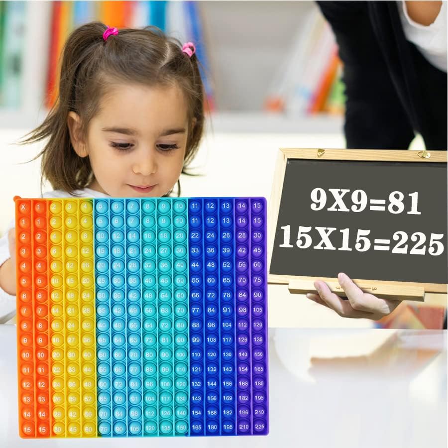 Multiplication Table P00P Rainbow Math Multiplication Table Game Toy Push P0PP Restless Toy Bubble Restless Game for Learning Math Multiplication Calculation Operations [15x15 Multiplication Table]