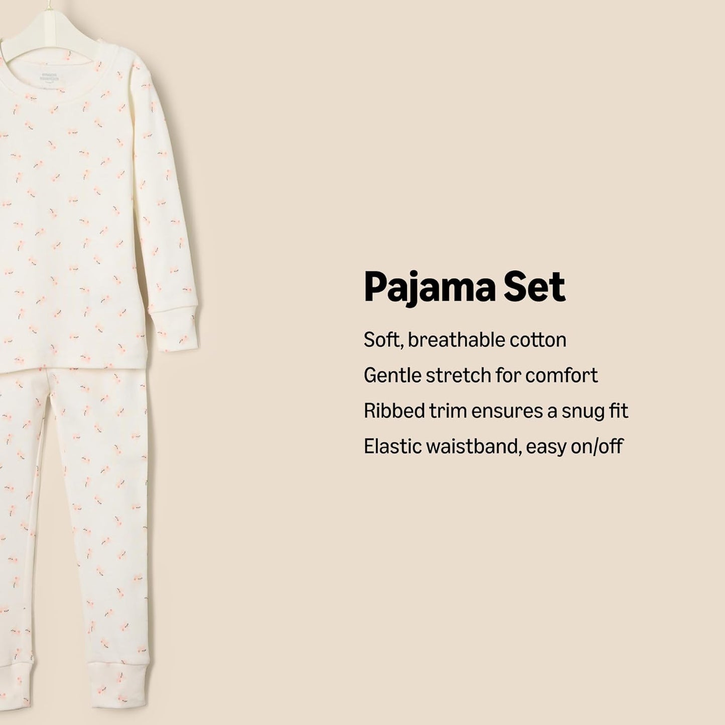 Amazon Essentials x Sofia Grainge Unisex Babies, Toddlers and Kids' Snug-Fit Cotton Pajamas, Pack of 2