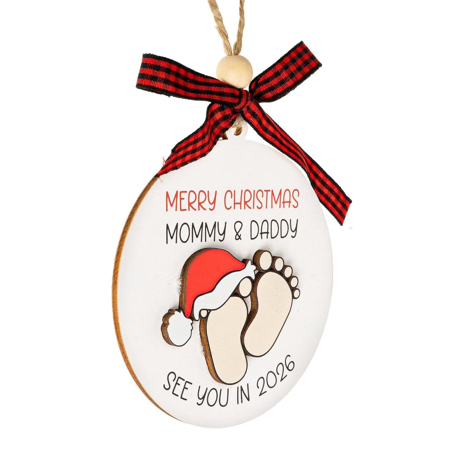 Baby First Christmas Ornament 2025, Expecting Baby Ornament 2026, New Mommy & Daddy Gift, Gifts for Expecting Parents Mom to be, New Baby Ornaments, Pregnancy Ornament for Mommy & Daddy to be