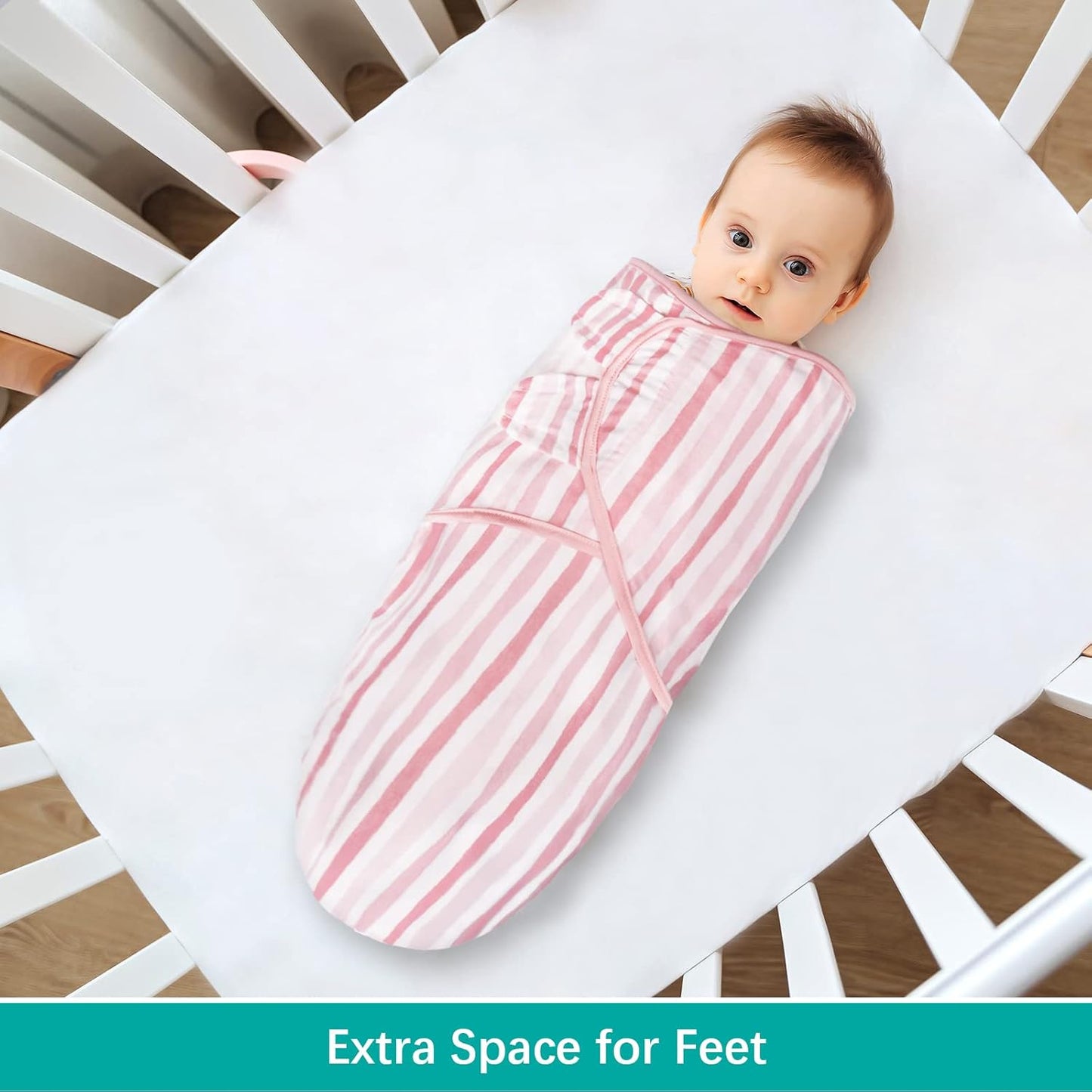 Biloban Swaddle Blankets for Baby Girl, Baby Swaddles 3-6 Months, Baby Swaddle Cotton, Newborn Swaddle, Baby Essentials, Lovely Pink Print, 2 Pack