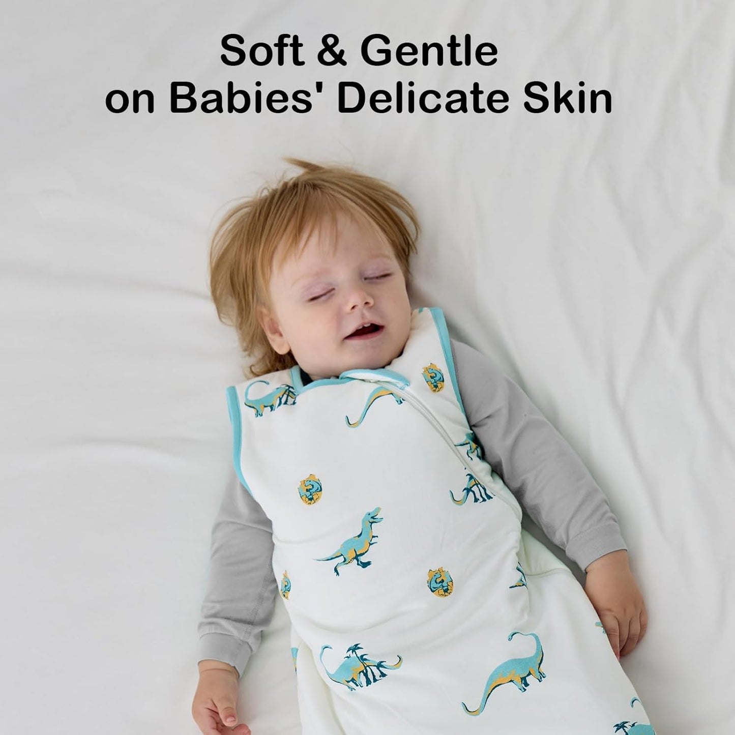 BubblePanda Rayon Made from Bamboo Sleep Sack 12-18 Months 0.5 Tog Soft Lightweight Toddler Sleep Sack 1t for Babies 2-Way Zipper Wearable Blanket Baby 12 Months