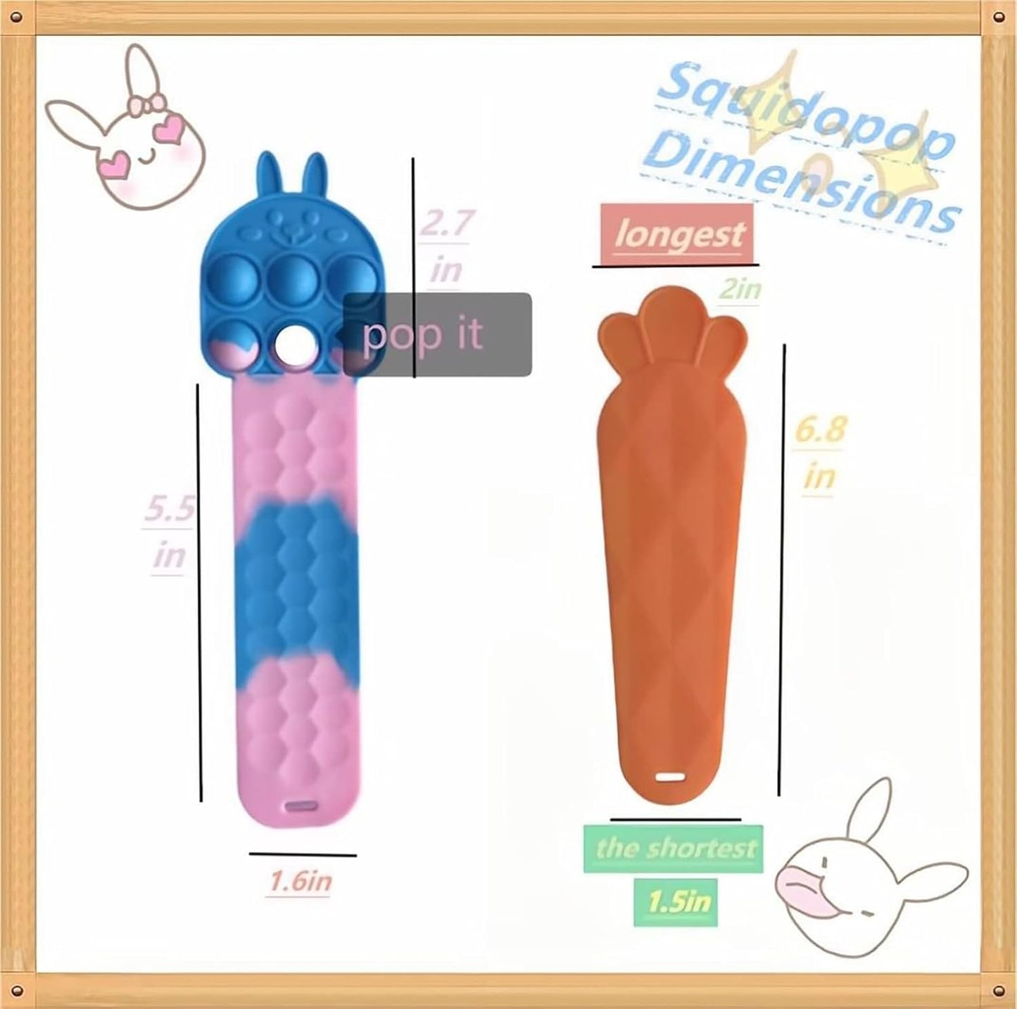 8pcs Squidopop New Fidget Toy 2022 Most Popular Fidgets Alleviate Worries and Irritability Easter Basket Stuffers Classroom Prizes Goodie Bag Stuffers