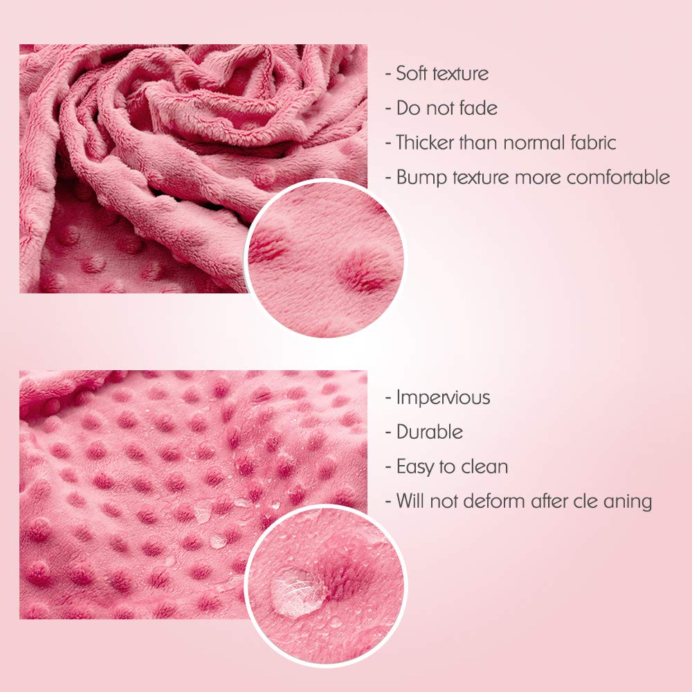 Baby Changing Pad Cover, Super Soft Plush Dot Diaper Changing Table Covers for Baby Girls and Boys, Ultra Comfortable, Safe for Babies, Fit 32"/34'' x 16" Pad (Strawberry Red)