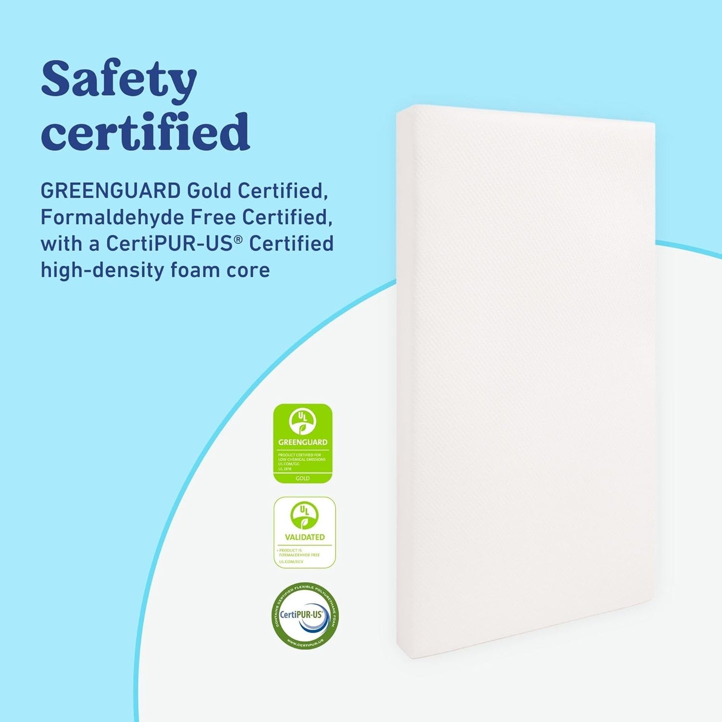 Graco Premium Crib Mattress & Protector Value Bundle (1-Pack) – Includes GREENGUARD Gold Certified Crib & Toddler Mattress, GREENGUARD Gold Certified Waterproof Protector