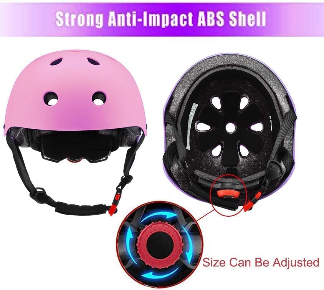 Color Gradient Adjustable Kids Bike Helmet Toddler Helmets for 3-5-8-14 Years Kids Girls Boys Youth Bicycle Helmet for Scooter Balance Bike Roller Skating Skateboard