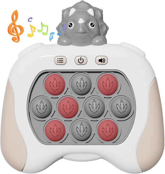 Fast Quick Push Bubble Pop Fidget Toy, Electronic Light Up Game Console, Cool Birthday Present for 6 7 8 9 10-12 Year Boys and Girls Pop Up Stress Relief Toy, Concentration Speed Puzzle Game for Kids