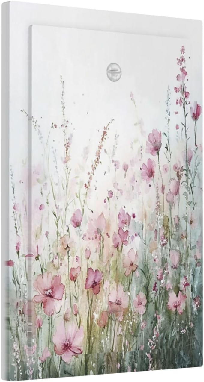Light Switch Cover Plate Wildflower Botanical Watercolor Floral 1 Gang No Device Blank Electrical Wall Plates Faceplate Decorative Switch Plate For Bed Room Living Room Decor