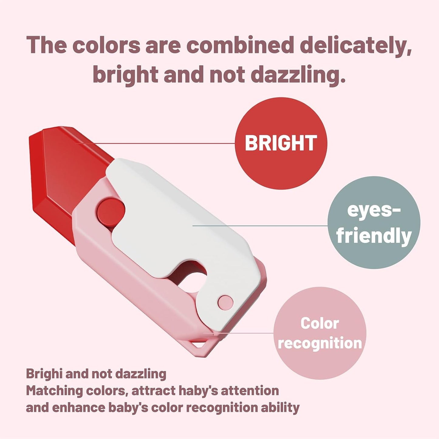 4 PCS Fidget Toys Set，3D Printing Fidget Knife Toy and Pistol Toys,Fidget Toys Adults and Kids，Sensory Toy Fidget Toys for Classroom，Suitable for Relieving ADHD,Stress, Anxiety (Pink Set)