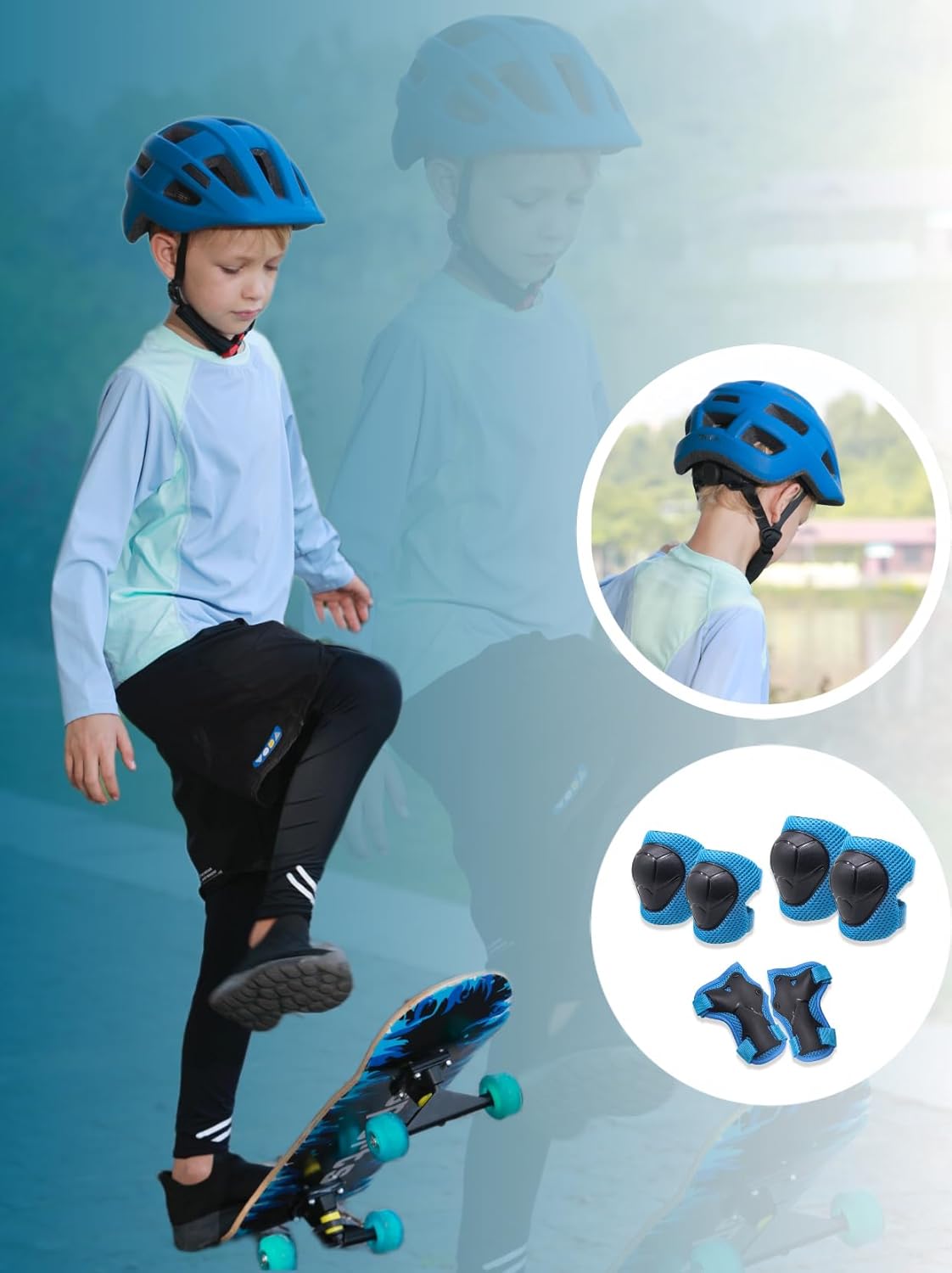 Kids Bike Helmet for Ages 1-8 Years, Adjustable Toddler Boys and Girls Helmets, Lightweight Child Infant Bicycle Cycling Scooter Sports Helmet 48-54cm