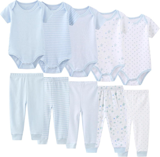 Unisex Baby Boy Girl Pants Sets 10 pack Cotton Casual New born Clothes Comfort Infant Outfit