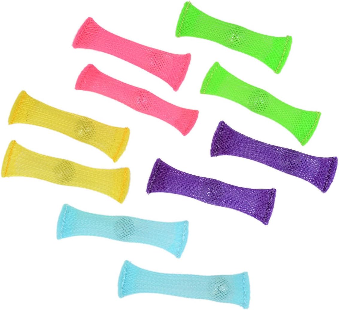 FIDGET TOYS(Package of 10, 5 colors) Stress Relieve toy, Focus Enhance, Soothing Marble Fidgets for Children and Adults, has helped with ADHD ADD OCD Autism, Depressions and Anxiety disorders