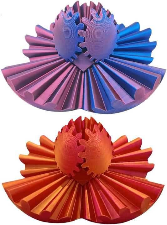 3D Printed Gear Ball Cube Ball Decompression Gear Sphere Toy Stress Ball, Gear Toys Fidget Ball, Relief Desk Decoration for Christmas Toy Gear Toy for Stress and Anxiety Relaxing (2pcs2)