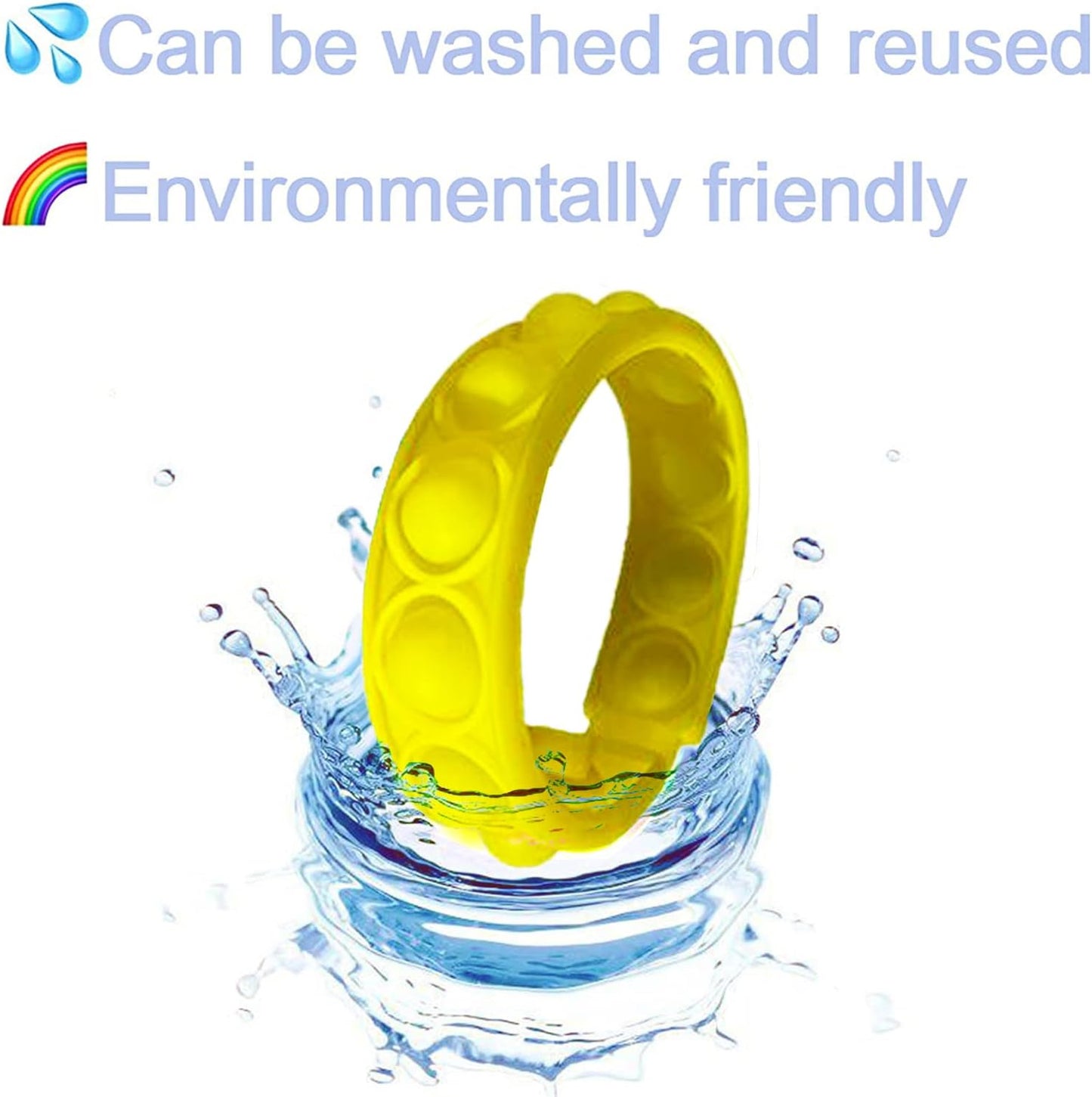 110Pcs Pop Bracelet Fidget Toy Wearable Fidget Bracelets Push Poping Bubble Sensory Toys Stress Relief Finger Press Silicone Wristband for Kids and Adults ADHD ADD Autism Anxiety