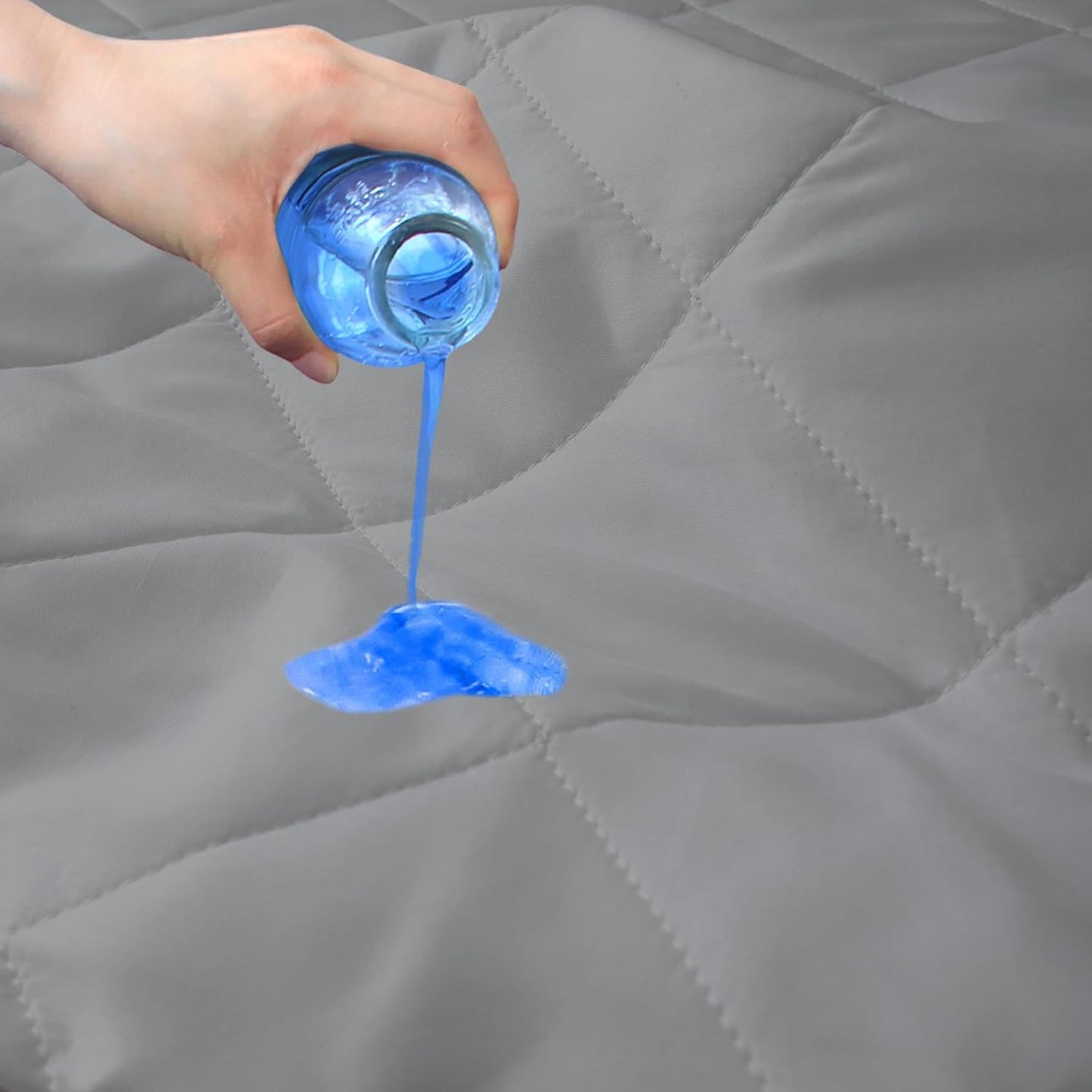 Crib Mattress Protector Waterproof Crib Sheets Fitted 2 Pack Gray Quilted Toddler Mattress Pad Cover 52" x 28" Machine Washable