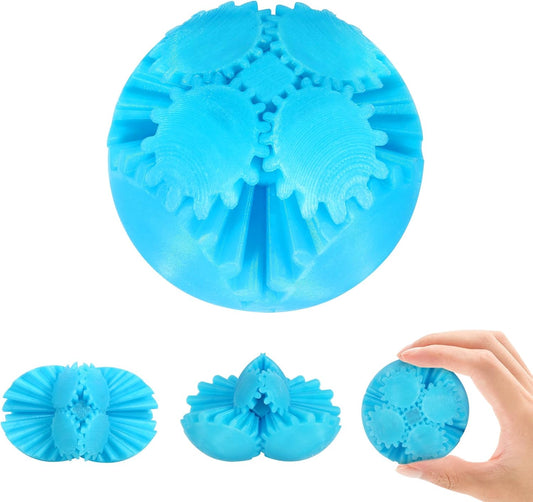 MerryXD Gear Ball Fidget Toy,GearSphere Desk 3D Printed Perfect for Stress and Anxiety Relaxing Fidget Toy Gear Fidget Sphere Activity Gear Ball for Adults Grow in The Dark Blue