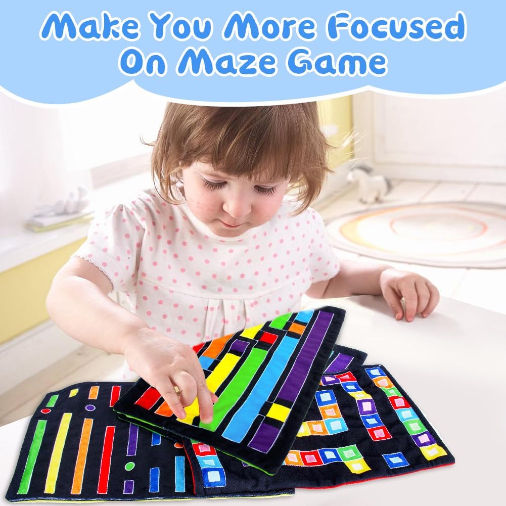 5 Pcs Marble Maze Mat Fidget Toys Anxiety Calming Toys Autistic Sensory Toys Kids Fidget Toys for Kids with Special Needs Calm Down Corner Supplies