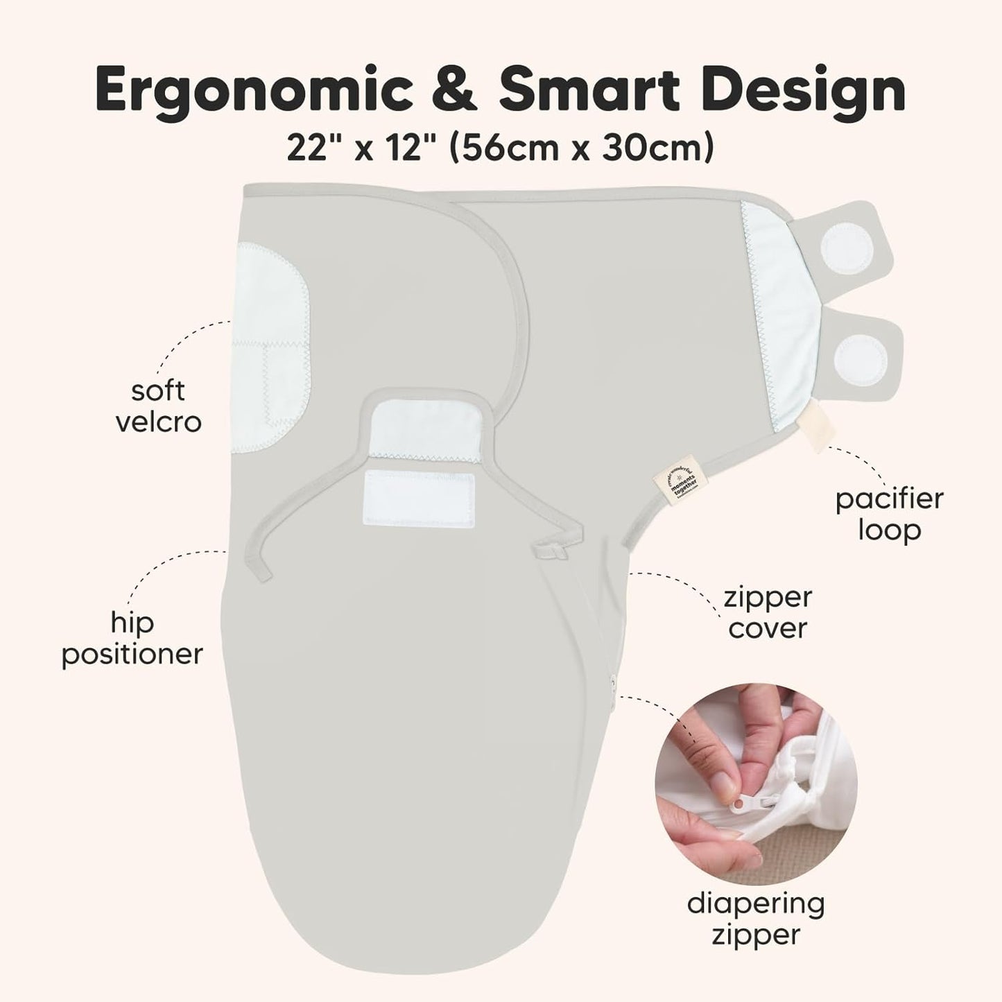 Baby Swaddle Sleep Sacks with Zipper - 3-Pack Swaddles for Newborns 0-3 Months, Infant, Baby Girls, Boys, Soft & Durable Newborn Sleep Sack, Easy Diaper Change Swaddling Blanket (The Wild)