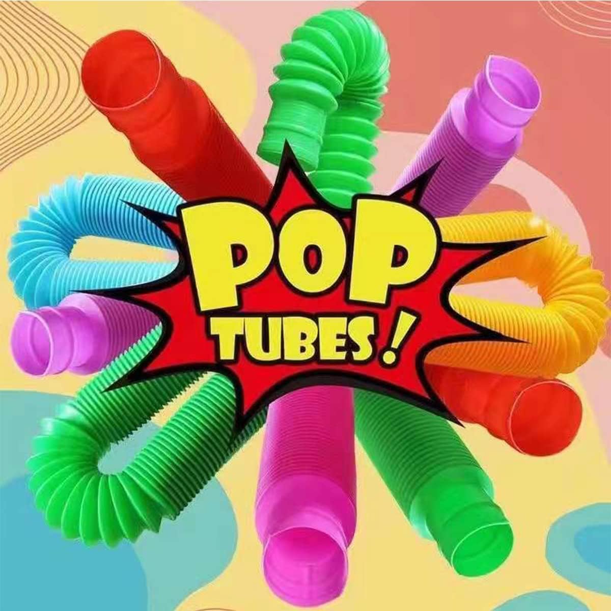 24Packs Pop Fidget Tubes Party Favors for kids 1+ Goodie Bags Pinata Stuffers Toys for 1+ Years Old Boy and Girl Gifts,