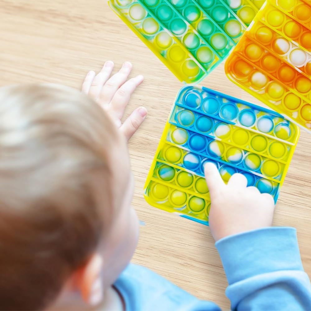 24 Pcs Pop Bubble Fidget Toys for Party Favors, Stress Relief Pressure Relieving Toys for Kids, Birthday Gifts and Classroom Game Prize Supplies, Christmas Party Gift for Kid and Adults