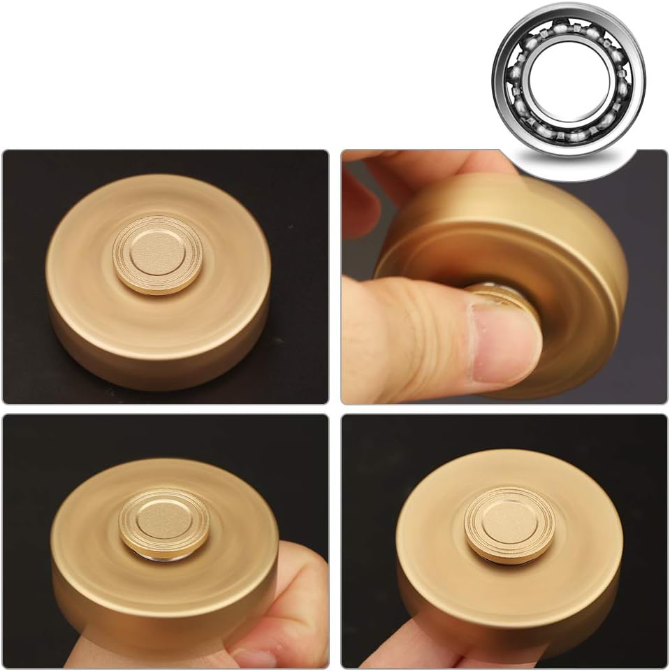 Cool Alloy Fidget Spinner Metal Toy for Kids Adults, Fidget Cube Chain Toys Small Sensory Gadget Finger Hand Spinner Focus Desk Spining Top Toy Party Favors Prizes Goody Bag Fillers Novelty Gift