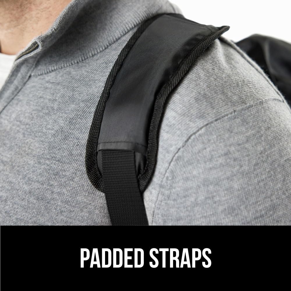 GORILLA GRIP Car Seat Travel Bag for Airplane Gate Check, Easy Carry Padded Backpack Bags Cover Carseats, Infant Baby Carriers and Toddler Booster Seats for Airport, Child Air Travels Essential, Black