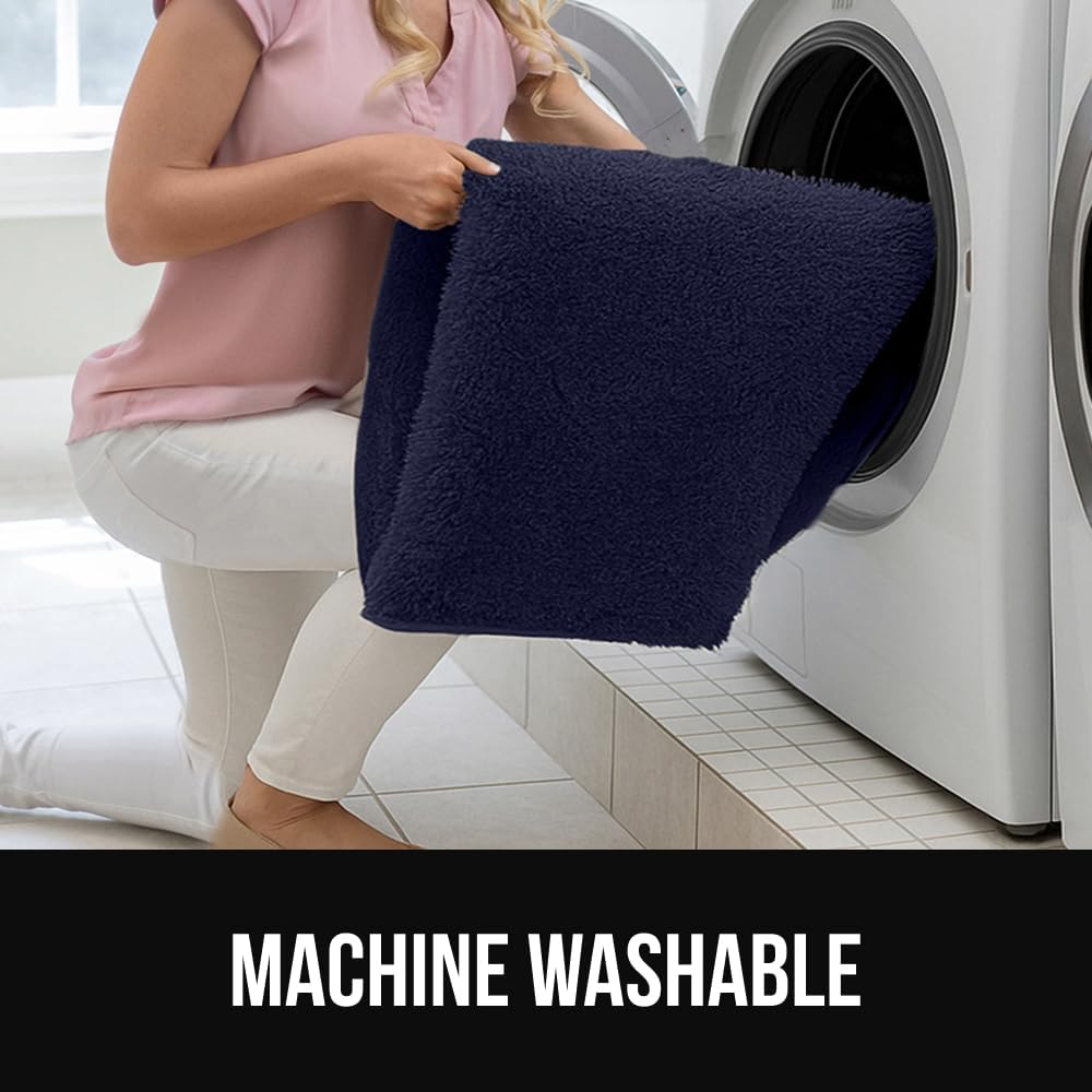 GORILLA GRIP Ultra Soft Washable Area Rug, Stain and Slip Resistant Plush Thick Carpet for Bedroom Living Room, No Shed Floor Rugs, Pet Friendly, Dorm Essentials, Kids Nursery Home Decor 3x2 Navy Blue