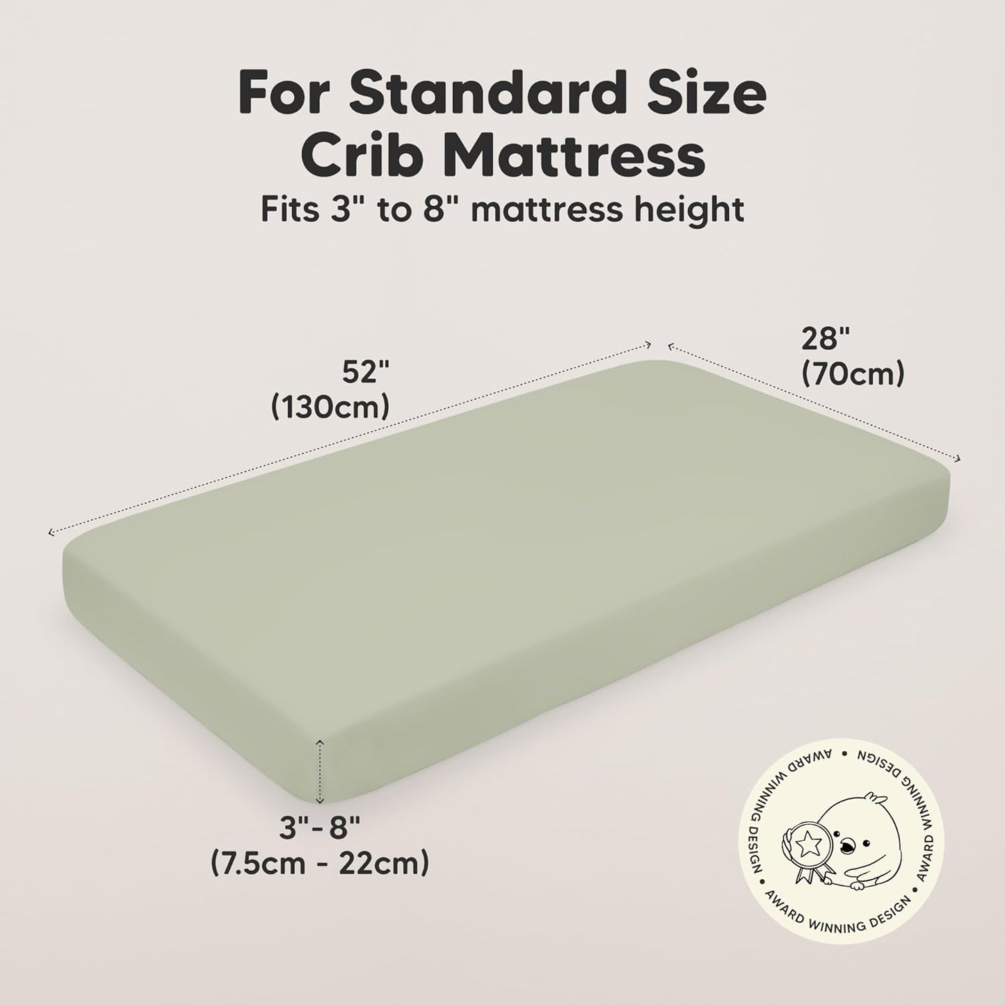 KeaBabies 2-Pack Organic Crib Sheets for Boys, Girls - 52x28 Fitted Crib Mattress Sheet Neutral, Breathable Jersey Cotton Cover for Baby Bed, Toddler Mattress, Soft & Cute Prints (Foxtrot)