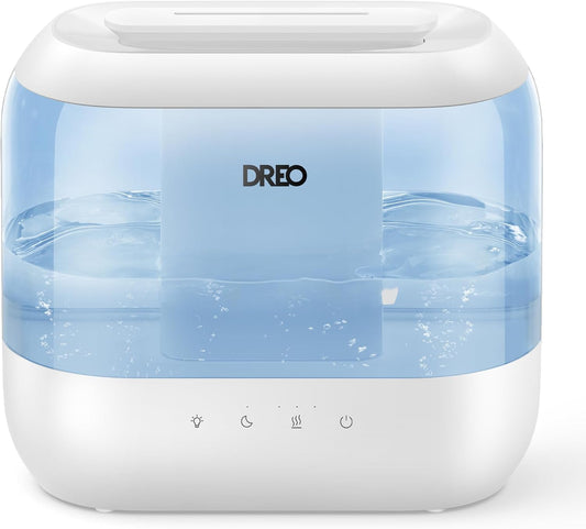 Dreo Humidifiers for Bedroom, Top Fill 4L Supersized Cool Mist Humidifier with Oil Diffuser and Nightlight, 36H Runtime, Quiet Ultrasonic Humidifiers for Home, Large Room, Baby Nursery and Plants