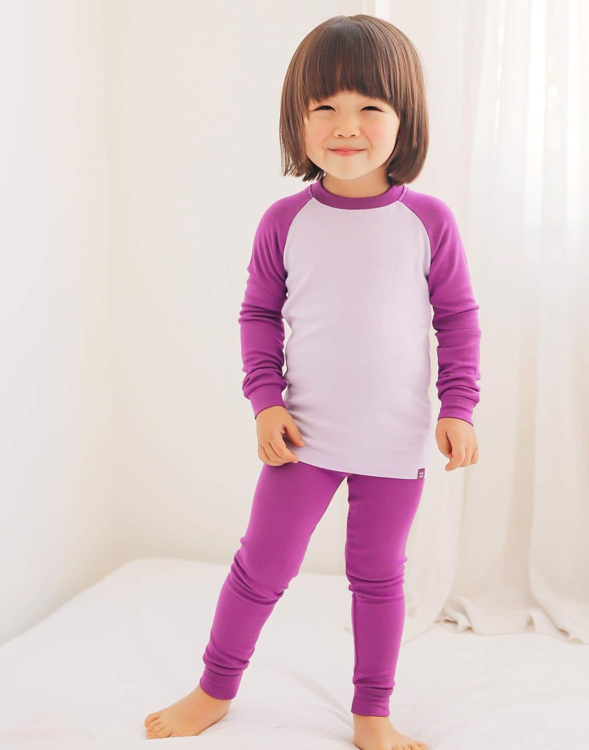 VAENAIT 6M-12Y Toddler Toddler Kids Toddler Girls Boys Soft Comfy Modal Tencel Solid Raglan Sleepwear Pajamas Pjs 2pcs Set