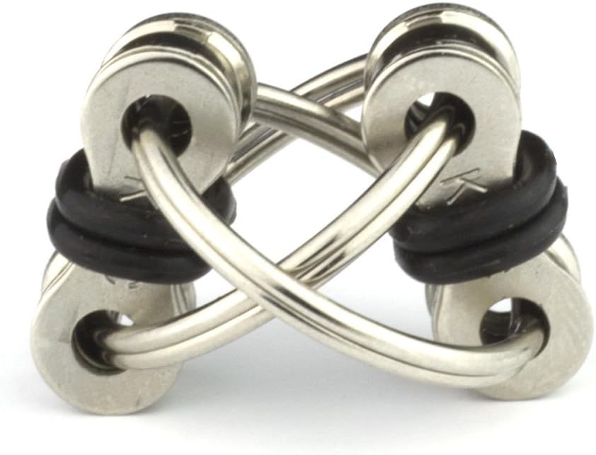 Tom's Fidgets Original Flippy Chain Fidget Toy - Perfect for ADHD, Anxiety, and Autism - Bike Chain Fidget Stress Reducer for Adults and Kids (1, Black)