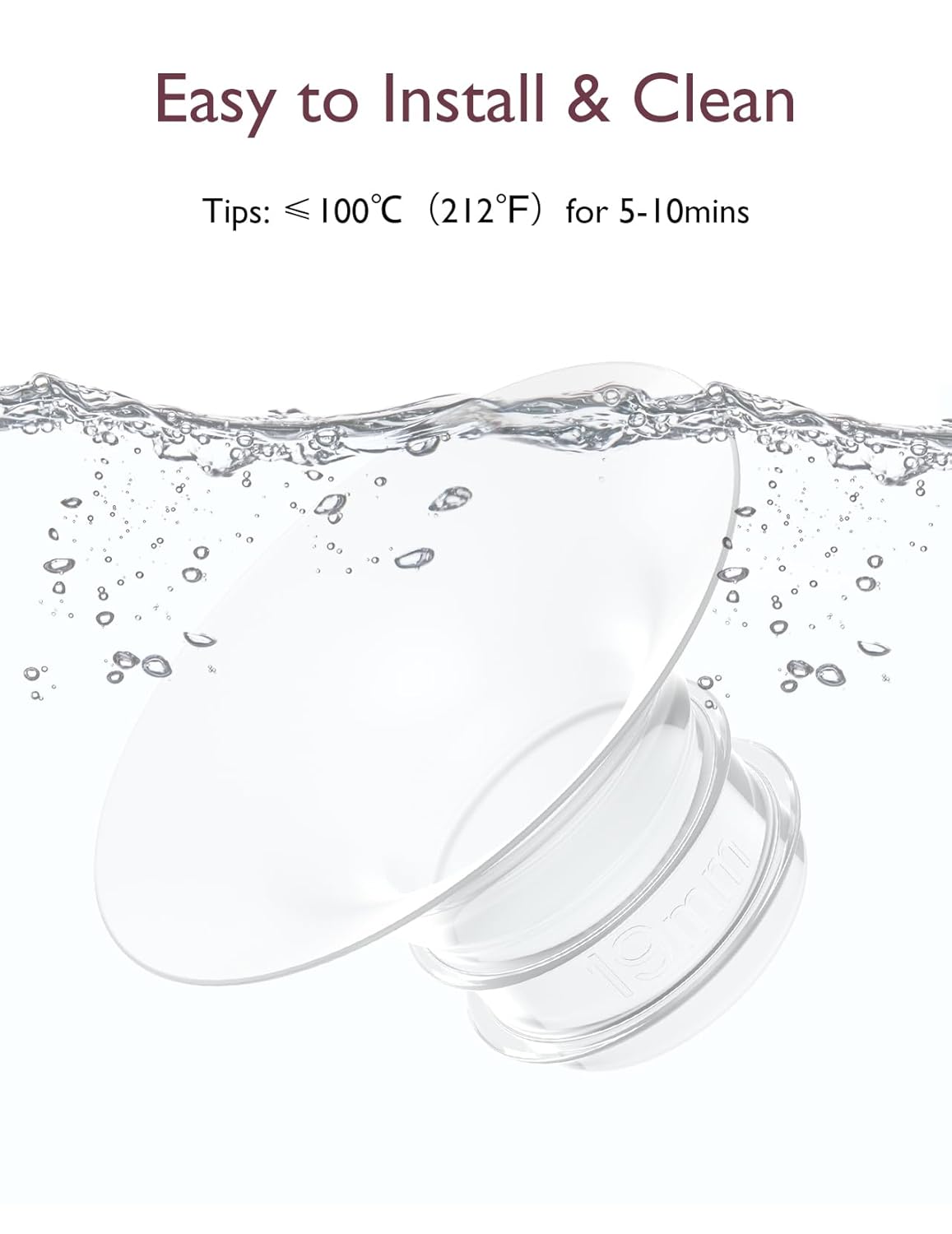 Momcozy Flange Insert 19mm Compatible with Momcozy M5. Original M5 Breast Pump Replacement Accessories, 1PC (19mm)