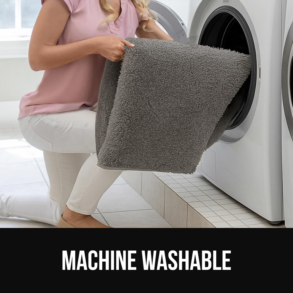 GORILLA GRIP Ultra Soft Washable Area Rug, Stain and Slip Resistant Plush Thick Carpet for Bedroom Living Room, No Shed Floor Rugs, Pet Friendly, Dorm Essentials, Kids Nursery Home Decor, 4x6, Gray