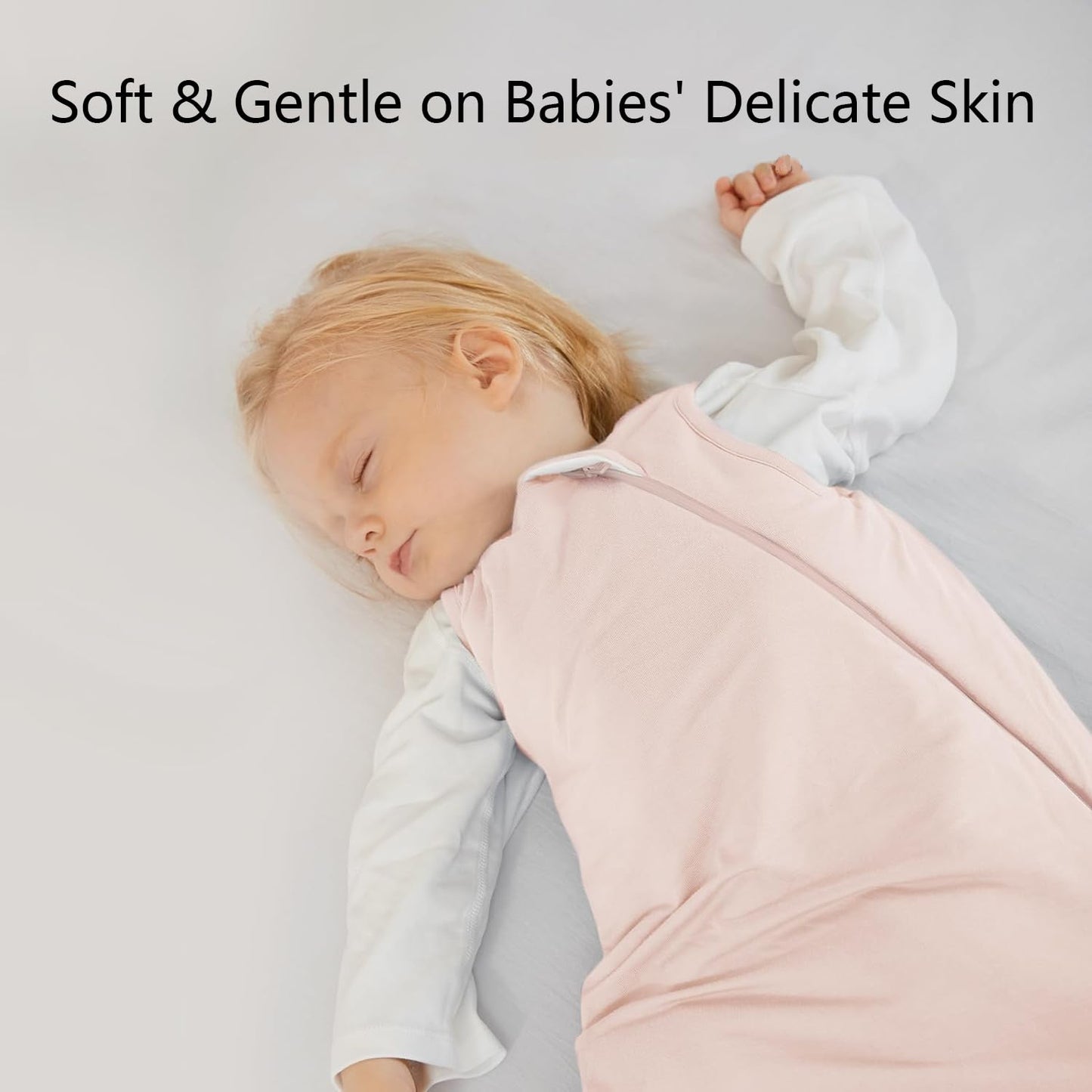 BubblePanda Rayon Made from Bamboo Sleep Sack 18-24 Months 0.5 Tog Soft Lightweight Toddler Sleep Sack 2t for Babies 2-Way Zipper Wearable Blanket Baby 18 Months