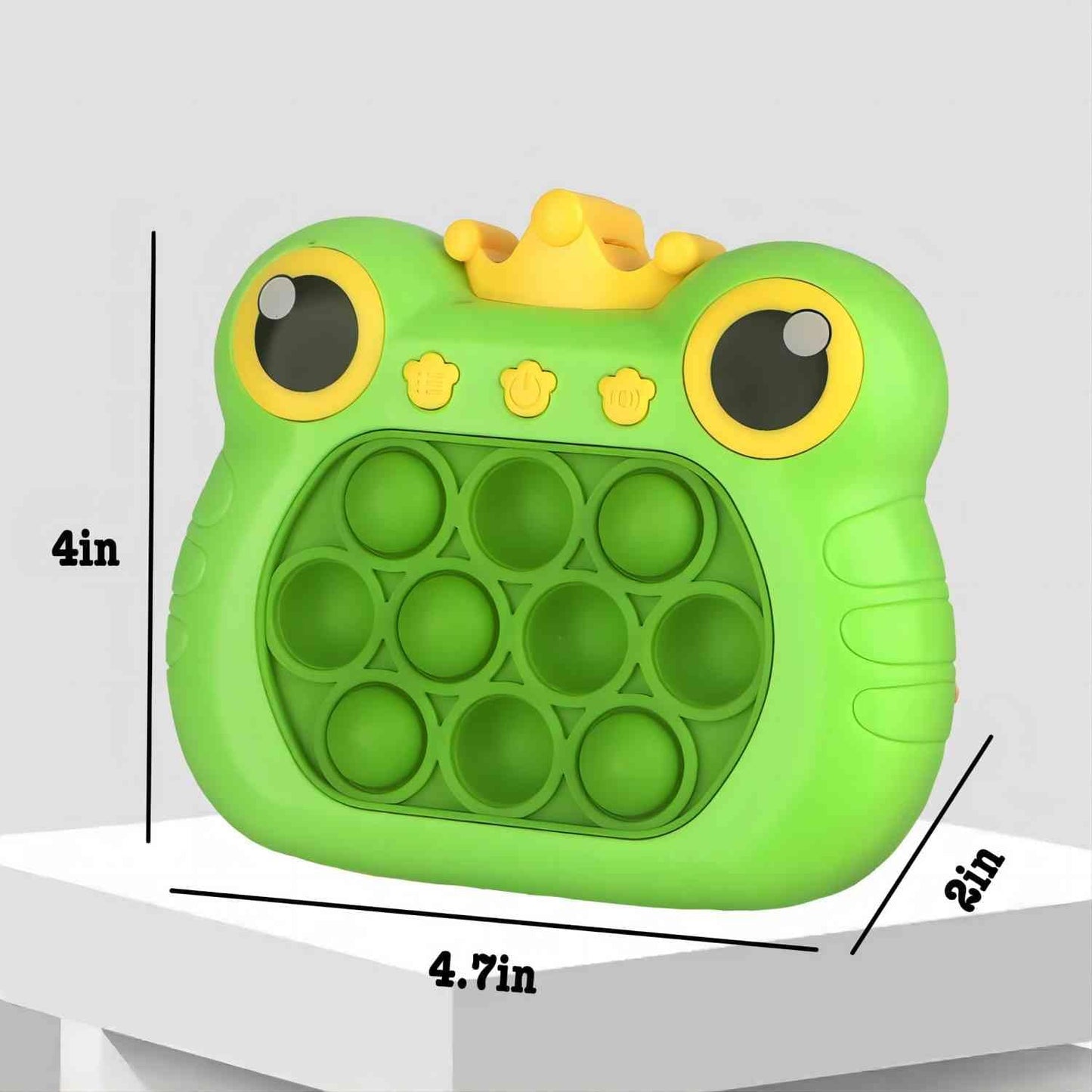 Pop Fidget Toys Handheld Game for Teens, Push Bubble Light up Puzzle Game Machine & Best Gifts for Kids, Quick Push Games Educational Sensory Toys, Stress Relief Party Favors Toy Age 3-12… (Frog-G)