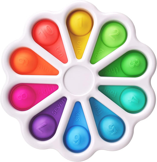 Dimple Digits Fidget Sensory Montessori Toys for Toddlers 1-3 Year Old, Baby Toys 6-12 Months Toddlers Push and Popping Bubbles Fine Motor Skill, Simple Poppers Dimple 1 Year Old Boy Girl Toys Gifts