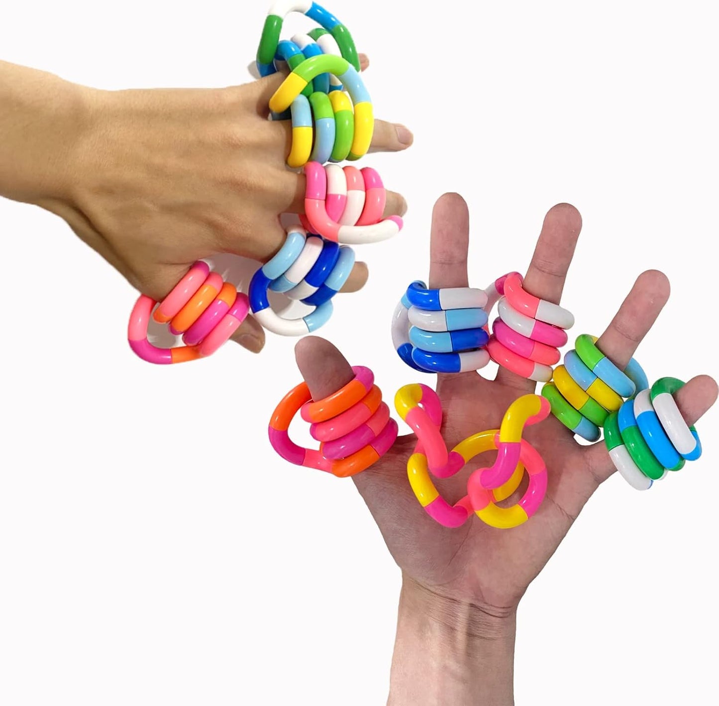 Random Multicolored Quiet Fidgets Toys for Unique Fidget Experience, Anti Anxiety Sensory Toys Combine into Pop Fidgets Shapes, Relax Therapy Educational Toy for ，Party Supplies (36)