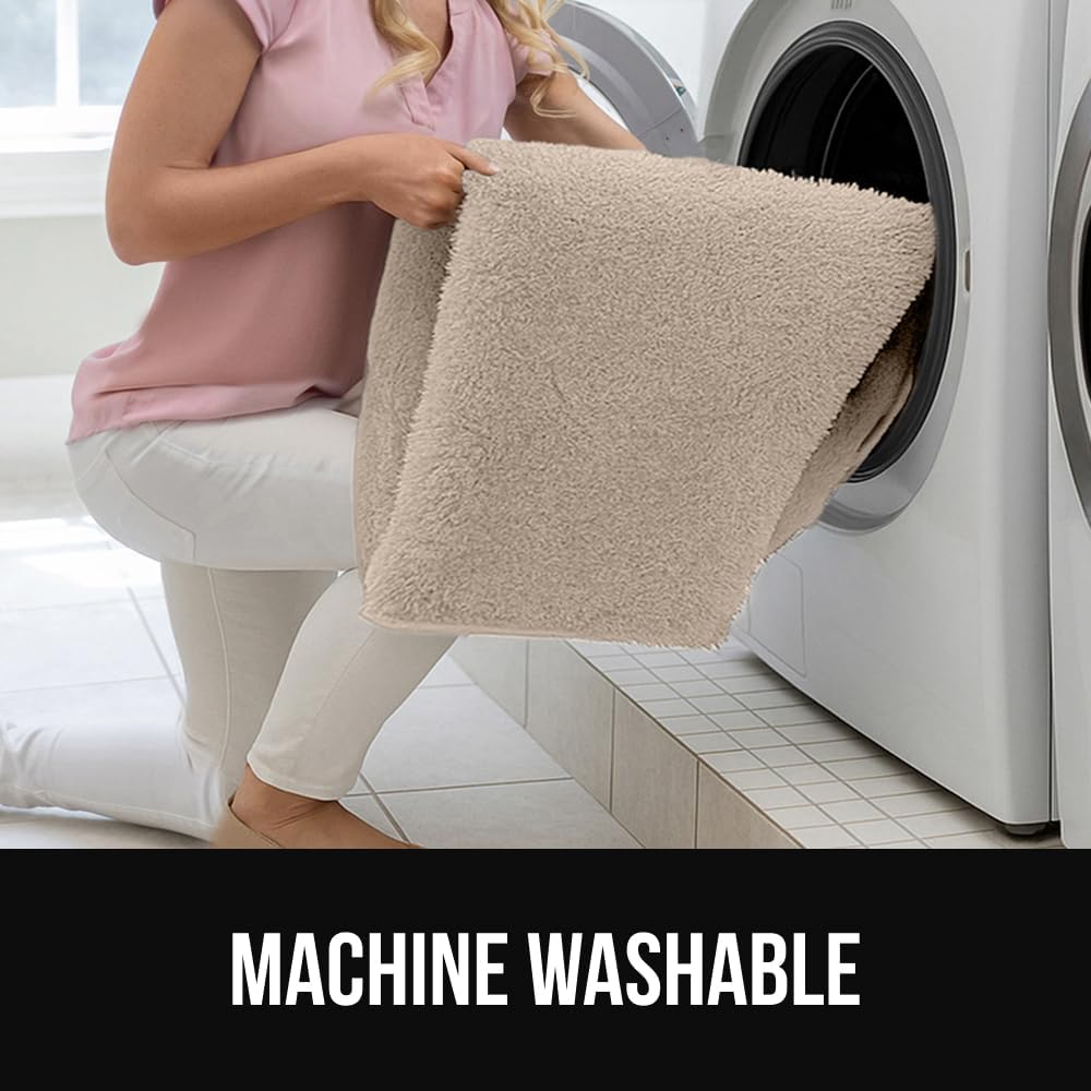 GORILLA GRIP Ultra Soft Washable Area Rug, 6x9, Stain and Slip Resistant Plush Thick Carpet for Bedroom Living Room, No Shed Floor Rugs, Pet Friendly, Dorm Essentials, Kids Nursery Home Decor, Ivory