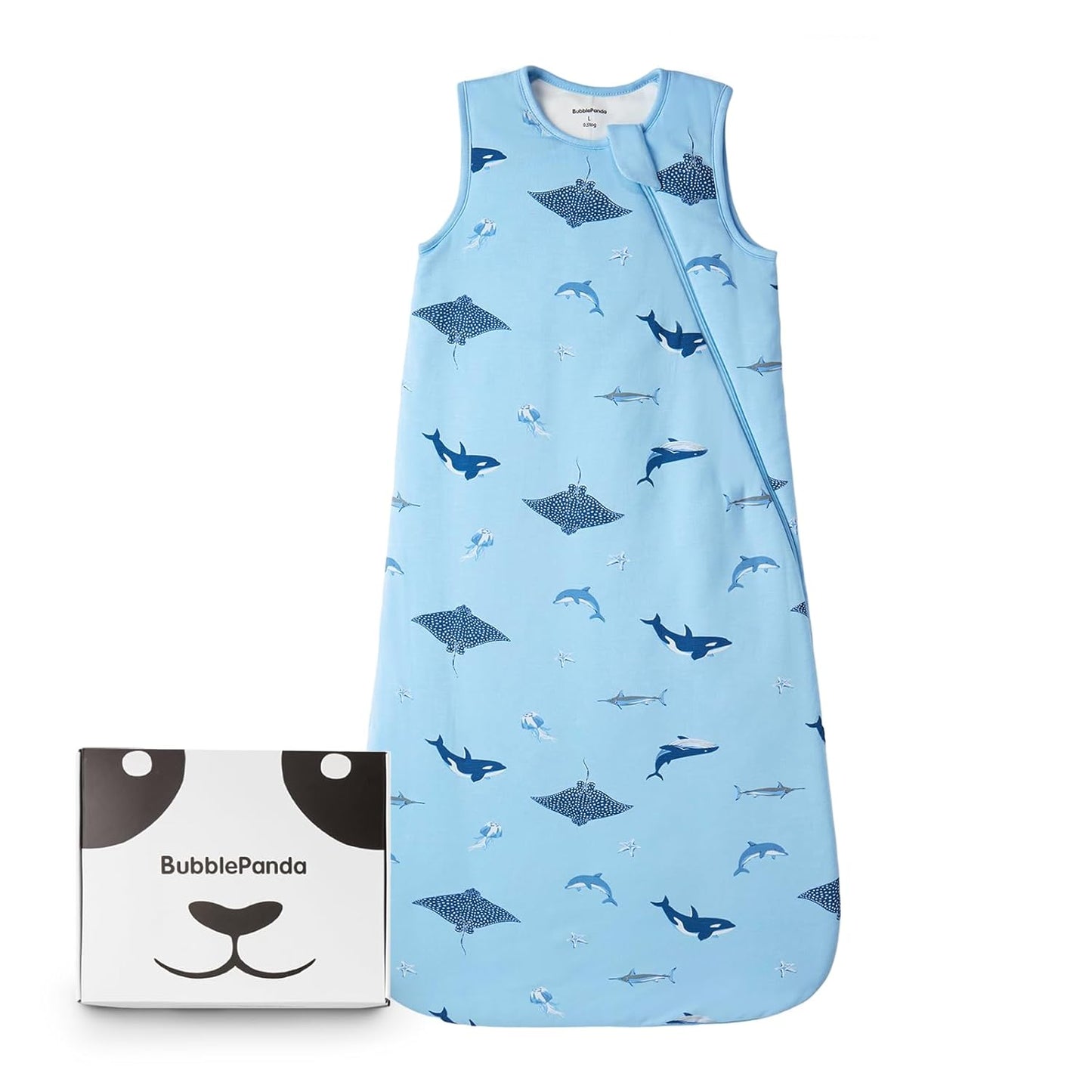 BubblePanda Rayon Made from Bamboo Sleep Sack 6-12 Months 0.5 Tog Soft Lightweight Toddler Sleep Sack for Babies 2-Way Zipper Wearable Blanket Baby 6 Months