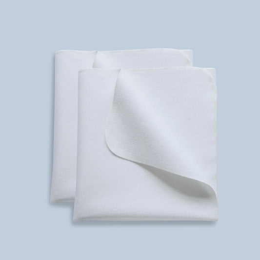 2 Pack Waterproof Crib Mattress Protector Pad, 34" x 54", Washable, Reusable Flannel Protector Pad for Baby, Toddler, Elders and Pets