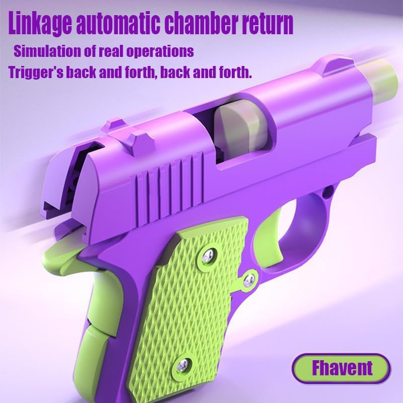 Easter Basket Stuffers,1911 3D Printed Small Pistol Toys, Stress Relief Pistol Toys for Adults, Suitable for Relieving ADHD, Anxiety,Easter Fillers Easter Gifts for Boys(Pink&White)