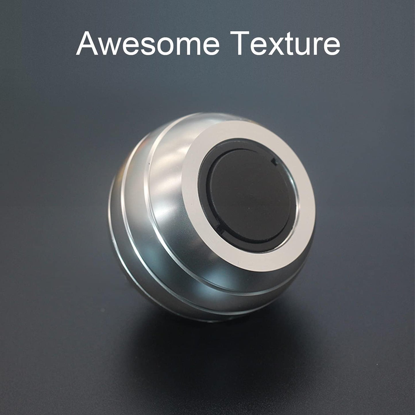 Desktop Motion Toys,Full Body Optical Illusion Fidget Spinner Ball,Creates a Mind-Bending Optical Illusion of Continuously Flowing Top Adult & Kids Pressure Reduction Toys Gifts(Silver)