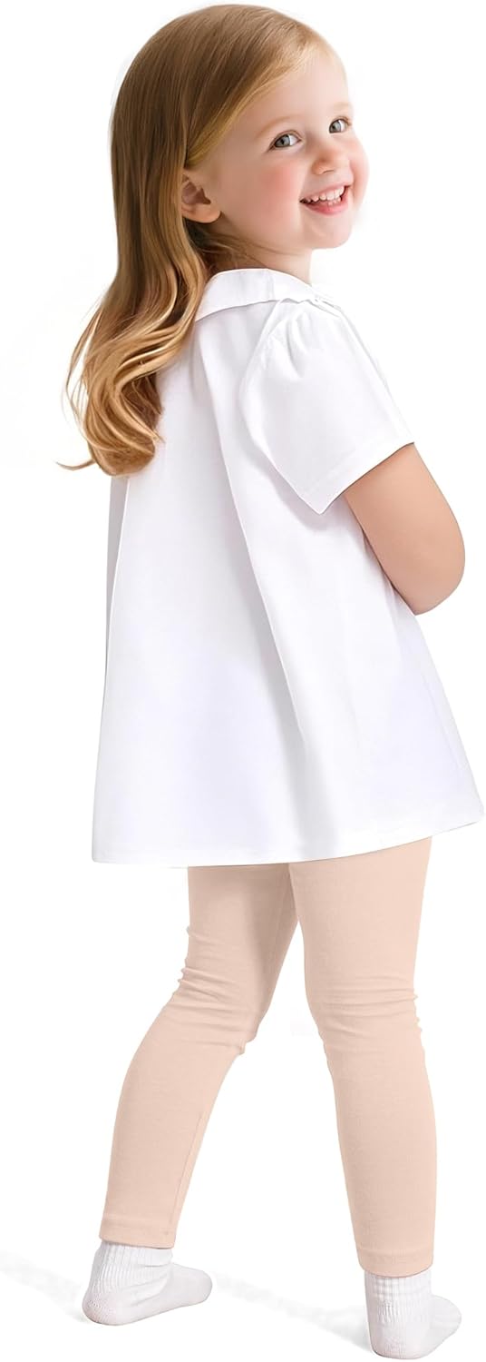 Witwot 3 Pack Baby Girls Leggings Toddler Kids Soft Cotton Pants Size 18M-5T