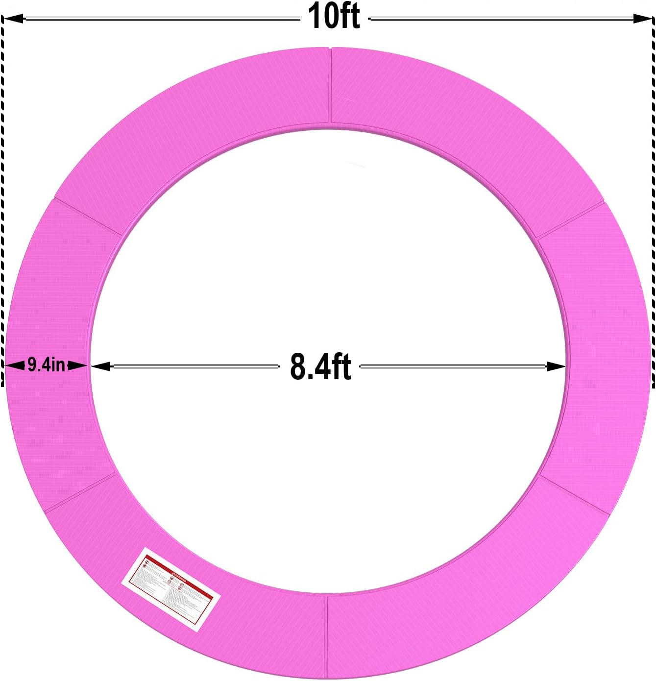 LANGXUN Universal Trampoline Repalcement Safety Pad, 8ft 10ft 12ft 14ft 15ft 16ft Waterproof Surround Spring Foam Cover for Round Frame